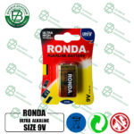 باطری کتابی 9 ولت آلکالاین برند RONDA